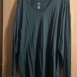 Sonoma Dark Green Long Sleeve V-Neck Shirt